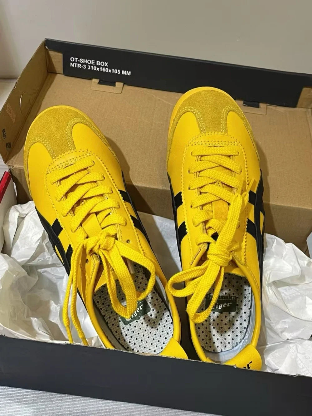 Onitsuka Tiger by Asics Women’s  Yellow Black Low-Top Sneakers